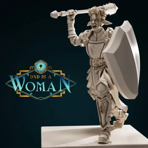 Firbolg Cleric - Annote - 28/32mm and 75mm by DnD is a Woman