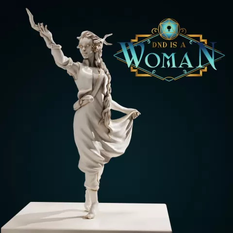 Genasi Druid - Amenia - 28/32mm and 75mm by DnD is a Woman