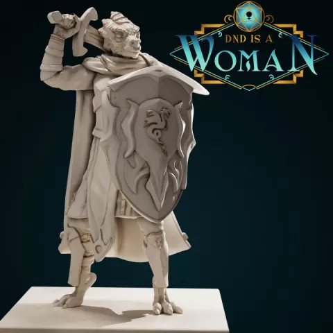 Dragonborn Paladin - Tanshanae - 28/32mm and 75mm by DnD is a Woman