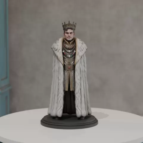 King with ornamental clothes