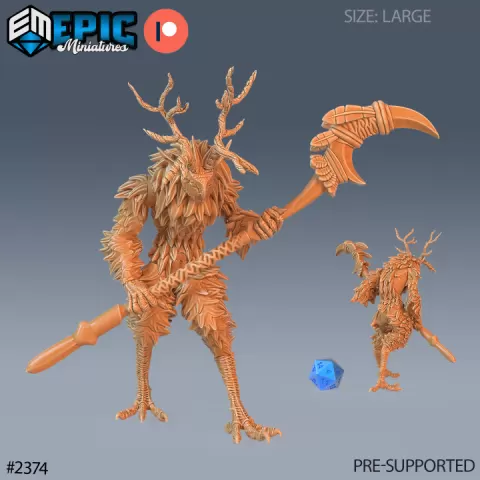 Were-Owl Shaman / Owl Humanoid Hybrid / Wrowl / Wild Animal / Bird Tribe / Shapechanger Encounter by Epic-Miniatures