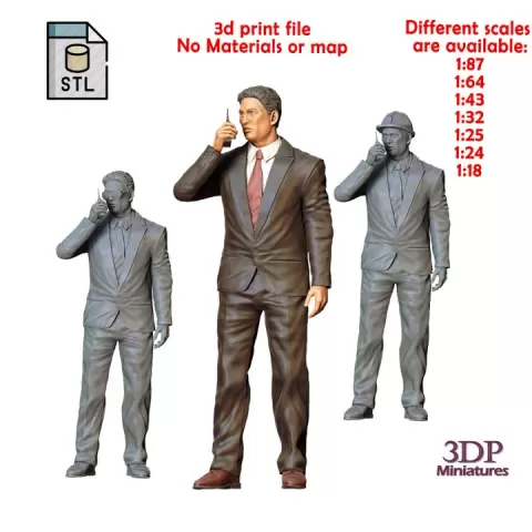 N2 Bodyguard taking care of celebrity with Radio by 3DP Miniatures