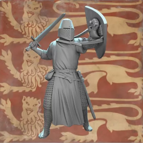 Medieval Crusader Knight – Great Helm | 28mm/32mm STL | Wargaming Miniature & TTRPG by Northern Crusades Miniatures