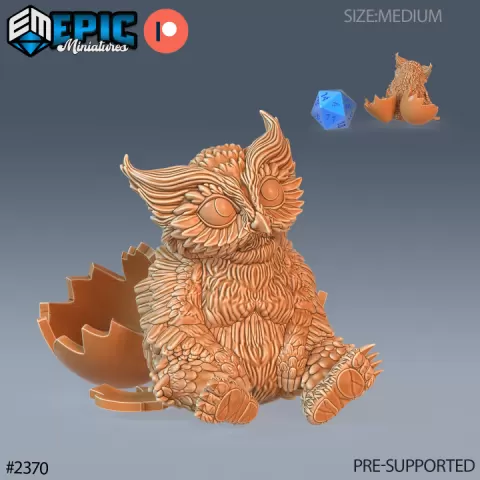 Owlbear Baby Hatched / Owl Bear Hybrid / Wild Animal Beast / Forest Encounter by Epic-Miniatures