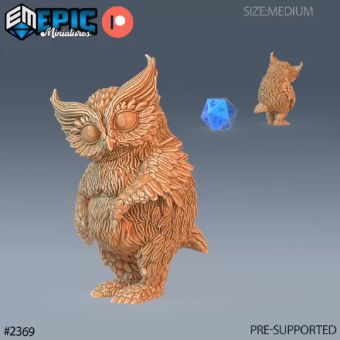 Owlbear Baby / Owl Bear Hybrid / Wild Animal Beast / Forest Encounter by Epic-Miniatures