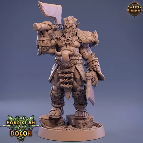 Kuu’ndran Bluntcleaver - The Fang Clan of Dogor by Daybreak Miniatures