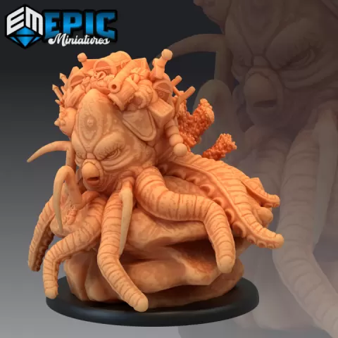Morkoth Coral / Wraiths of Deep / Evil Aquatic Predator / Giant Kraken / Water Encounter by Epic-Miniatures