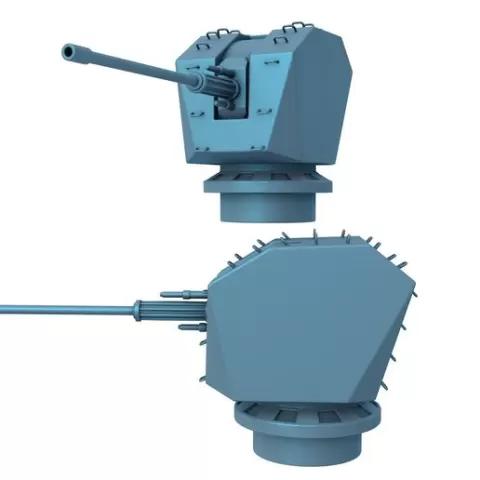 naval gun / naval gun stl / HPJ 45A 130mm Naval Gun / HPJ / 45A 130mm
