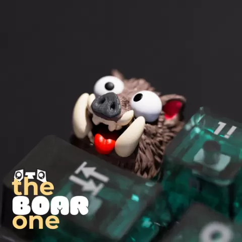 🐗 the Boar one - Derpy Eye Artisan Keycap 🐗