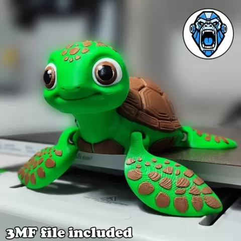 Cute Turtle with 3MF file