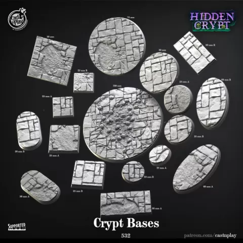 Crypt Bases (Pre-Supported) by Cast n Play