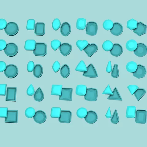 Kit 30 Gemstones Mold Collection - Maker Template