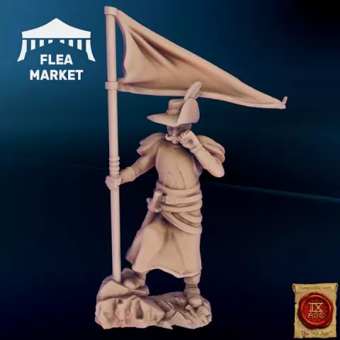 KoE - Equitan Lord Battle Standard Bearer (Flea Market Guest Sculpt) by Flea Market
