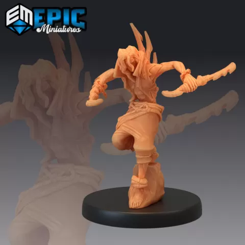 Marine Warrior Dual Sword / Legendary Sea Fisher / Ocean Water Hunter by Epic-Miniatures
