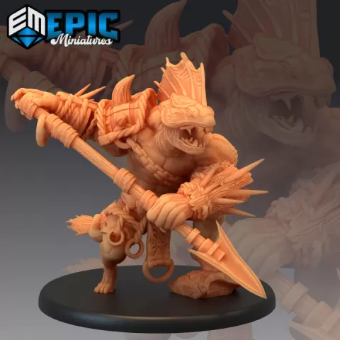 Abyss Hulk Harpoon / Ocean Monstrosity / Fish Folk Brute / Sea & Water Encounter by Epic-Miniatures