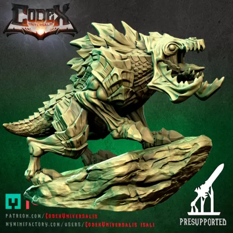 Lurker Hound on Rock by Codex Universalis