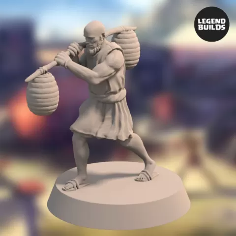 Farmer of the Realm of Eros – Pose 1 – 3D printable miniature – STL file by LegendBuilds