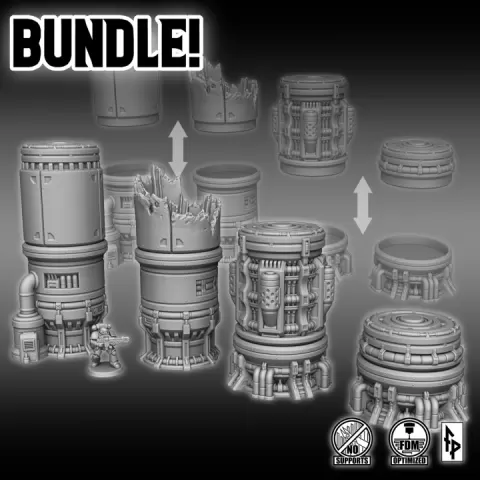 Gas Silos Bundle! by Forbidden Prints