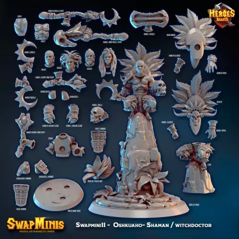 Swapmini 11 - Oshkuaho- SHaman / witchdoctor by Heroes and Beasts