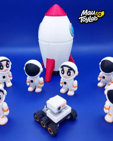 Space Explorer Playset – Astronauts, Storage Rocket & Rover