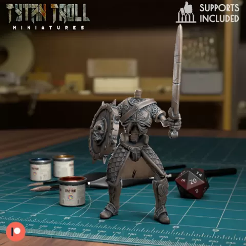 Crypt Skeleton 0010 [Pre-Supported] by TytanTroll Miniatures