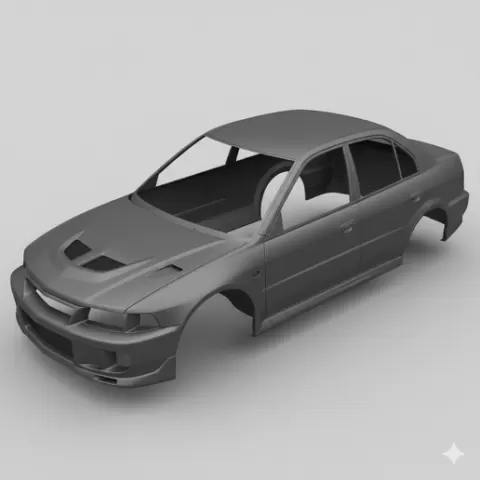 Mitsubishi Lancer Evolution VI car body, car shell, rc body, rc shell, truck body, pickup body, vehicle body, scale body, car model, printable car