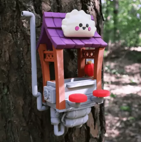 space cafe bird feeder