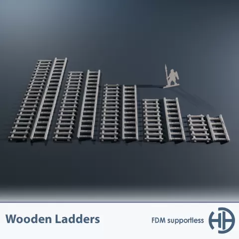 Wooden ladders by HexBrick