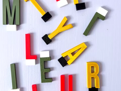 Party Wreath - Alphabet Motif Plugs / Letter Set