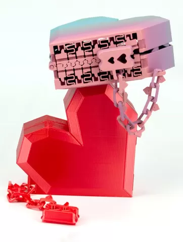 Heart Box With Working Zipper