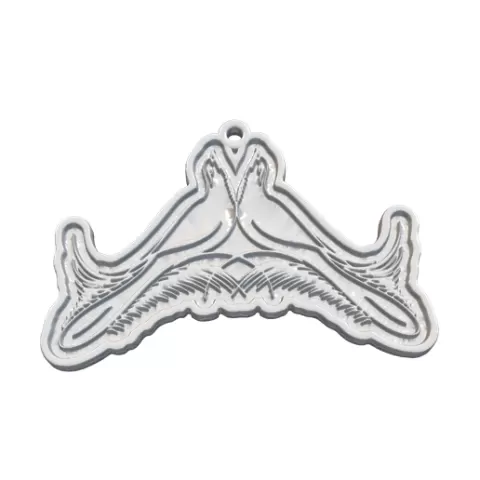 Kissing Doves Love Birds Relief Pendant STL 3D CNC No-007-1