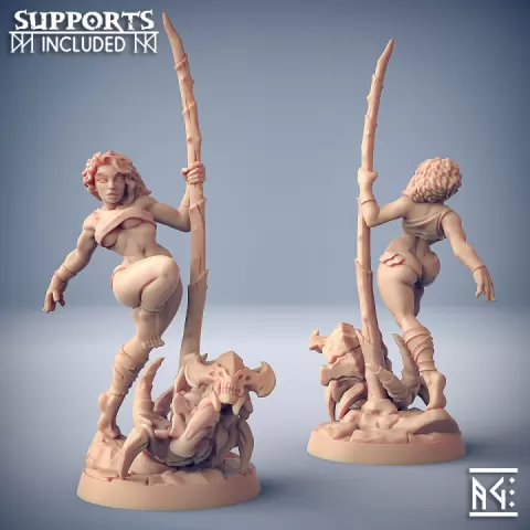 Lara the Dancer & Scourgy - Scourgeland Survivor Beauty (Fantasy Pinup) by Artisan Guild