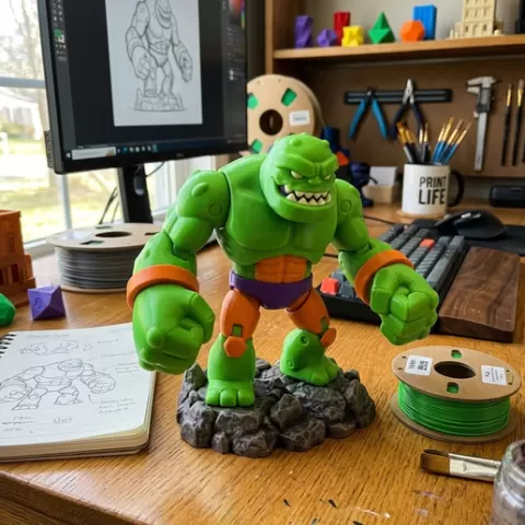 Giganto Monster STL for FDM 3D Printing - Marvel Inspired Giant Beast Figure - Stylized Creature Miniature - High Detail Digital Download