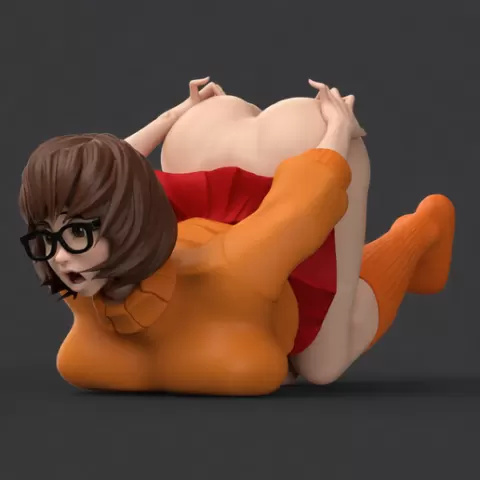 Busty Velma Pen Caddy - NSFW stl 3D Printable adult Desk pen holder Scooby Doo