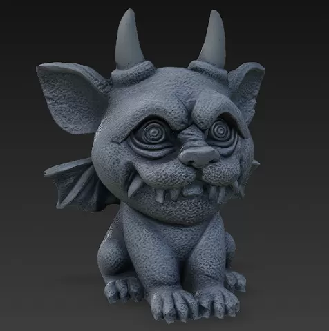Gothic Gargoyle - STL Statue for 3D Printing