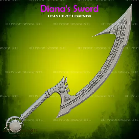 Project Diana Sword Cosplay League of Legends - STL File - 3D Print Store STL
