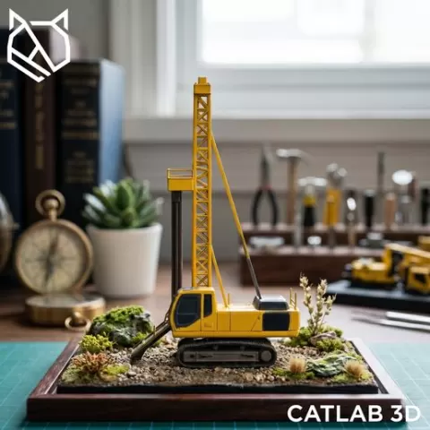 Drilling Rig – 3D Printable Construction / Industrial Machine STL Model
