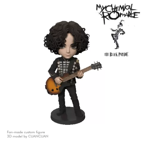 Ray Toro – My Chemical Romance Chibi Alternative Rock Guitarist Figure (Fan Art)