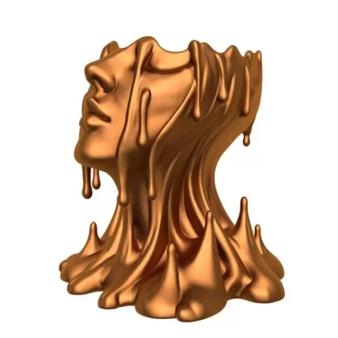 Melted girl face / face vase stl / face vase printer / melted girl planter / molten girl flower pot / face flowerpot / skull flower pot / skull vase / ghost flower pot