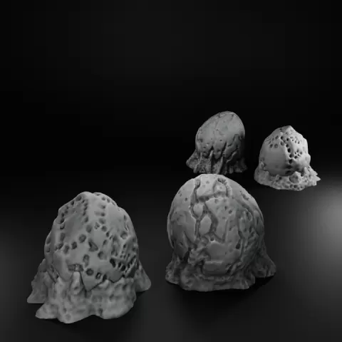 Emerging Alien Hatchery - Single Egg Scatter Set by StoneAxe Miniatures
