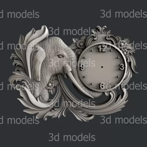 Clock elephant