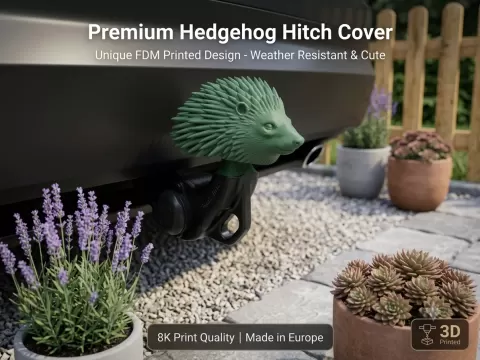 Cute Hedgehog Trailer Hitch Cover