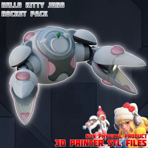 Hello Kitty Juno Articalated Cosplay Rocket Backpack Overwatch