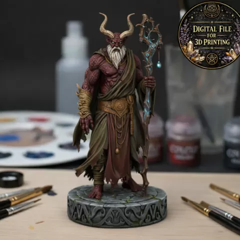 Hades STL – God of the Underworld Dark Fantasy Miniature for 3D Printing