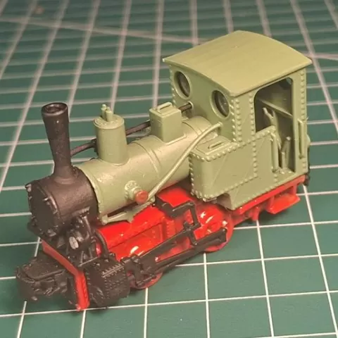 Steam Locomotive Borsig Bn2T 1-87 H0e750mm resin