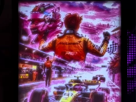 Oscar Piastri F1 Collage Litho