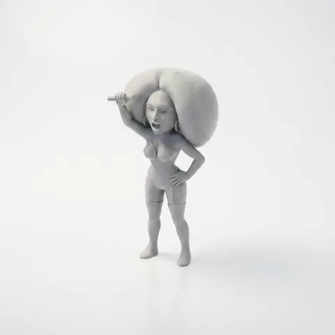 Chibi Beyonce Figurine Cute Character 3D Printable