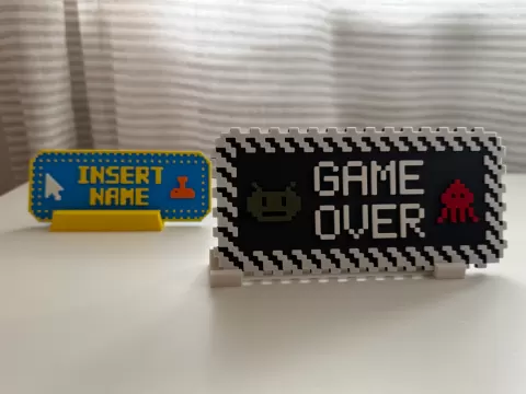 Custom Pixel Sign — Retro 8-Bit Name Plate
