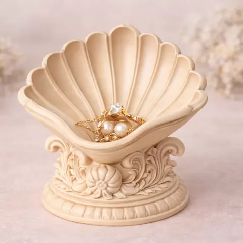 Sea Shell Trinket Dish STL – Elegant Ocean Jewelry Holder – 3D Printable Decorative Vanity Bowl – Coastal Home Decor