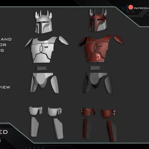 Mandalorian Supercommando armor parts